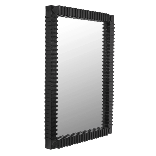 Rift Wood Vertical Mirror Wall Mirrors LOOMLAN By Noir