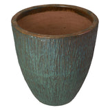 Ripple Round Ceramic Planter Outdoor Planters LOOMLAN By Emissary