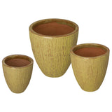 Ripple Round Ceramic Planter Outdoor Planters LOOMLAN By Emissary