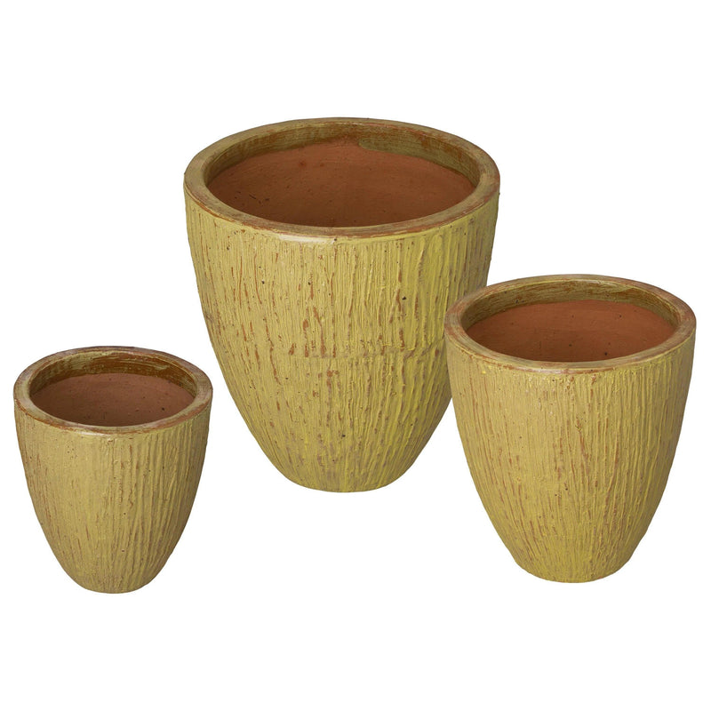 Ripple Round Ceramic Planter Outdoor Planters LOOMLAN By Emissary