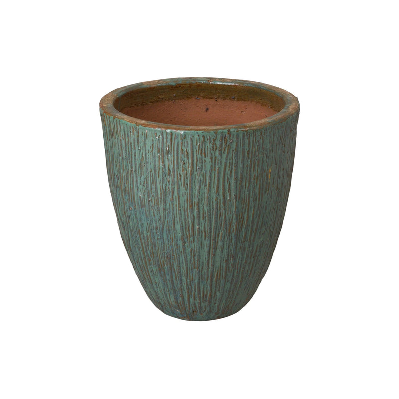 Ripple Round Ceramic Planter Outdoor Planters LOOMLAN By Emissary