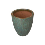 Ripple Round Ceramic Planter Outdoor Planters LOOMLAN By Emissary