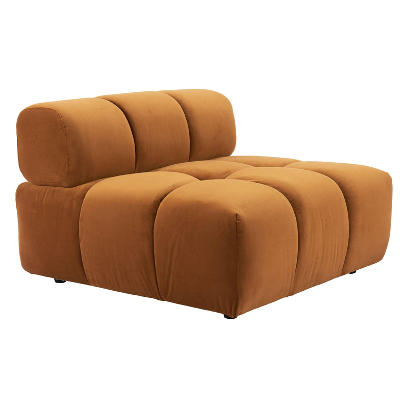 Rist Brown Middle Chair Sofas & Loveseats LOOMLAN By Zuo Modern