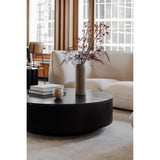 Ritual Black Marble and Wood Round Coffee Table Coffee Tables LOOMLAN By Moe's Home