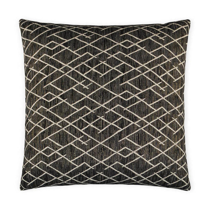 Ritz Black Throw Pillow With Insert Throw Pillows LOOMLAN By D.V. Kap