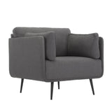 Rodrigo Polyester Upholstered Grey Armchair Club Chairs LOOMLAN By Moe's Home