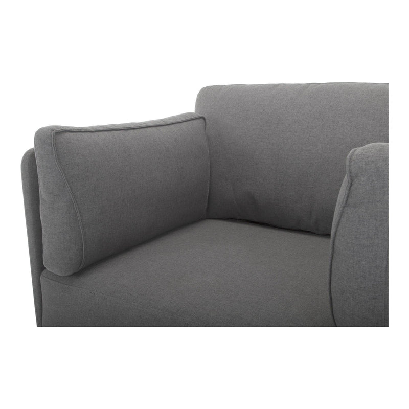 Rodrigo Polyester Upholstered Grey Armchair Club Chairs LOOMLAN By Moe's Home