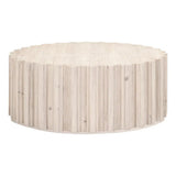 Roma Whitewash Drum Coffee Table Reclaimed Solid Wood Coffee Tables LOOMLAN By Essentials For Living