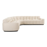 Roman Polyester Upholstered L-Shaped Sectional Modular Sofas LOOMLAN By Moe's Home