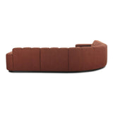 Roman Polyester Upholstered L-Shaped Sectional Modular Sofas LOOMLAN By Moe's Home