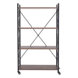 Romania Shelf Walnut & Black Etageres LOOMLAN By Zuo Modern