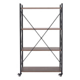 Romania Shelf Walnut & Black Etageres LOOMLAN By Zuo Modern