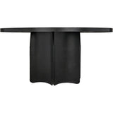 Rome Black Steel Round Dining Table Dining Tables LOOMLAN By Noir