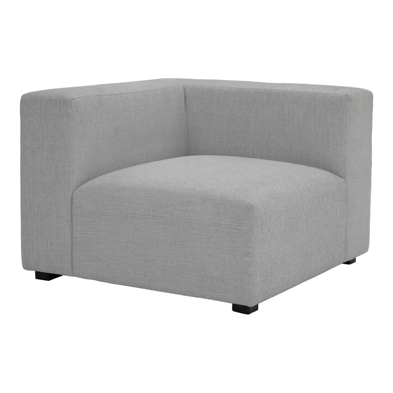 Romy Polyester Upholstered White Corner Chair Modular Sofas LOOMLAN By Moe's Home