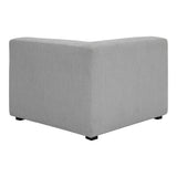 Romy Polyester Upholstered White Corner Chair Modular Sofas LOOMLAN By Moe's Home