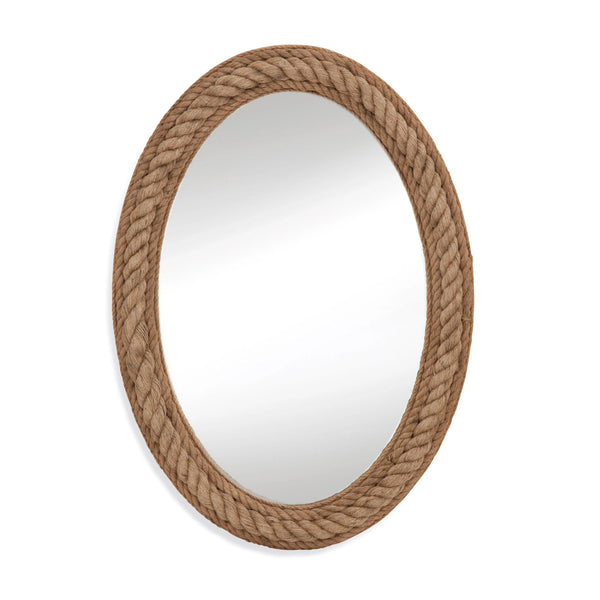 Rope Jute Rope Brown Wall Mirror Wall Mirrors LOOMLAN By Bassett Mirror