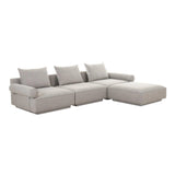 Rosello Polyester Upholstered Lounge Modular Sectional Modular Sofas LOOMLAN By Moe's Home