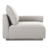 Rosello Polyester Upholstered Right Arm Facing Chair Modular Sofas LOOMLAN By Moe's Home