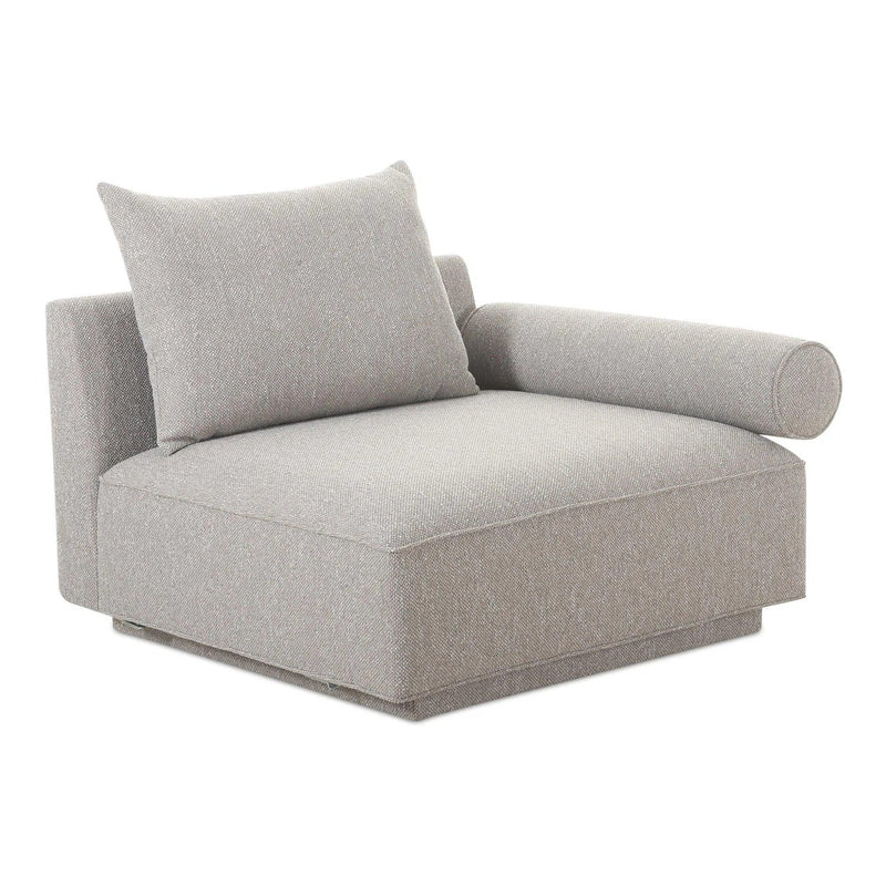 Rosello Polyester Upholstered Right Arm Facing Chair Modular Sofas LOOMLAN By Moe's Home