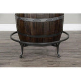 Round 54" Counter Height Rustic Barrell Pub Table Counter Tables LOOMLAN By Sunny D