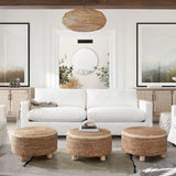 Round Accent Stool in Natural Jute Fiber Poufs and Stools LOOMLAN By Diamond Sofa