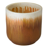 Round Amber Ceramic Planter Outdoor Planters LOOMLAN By Emissary