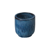 Round Amber Ceramic Planter Outdoor Planters LOOMLAN By Emissary