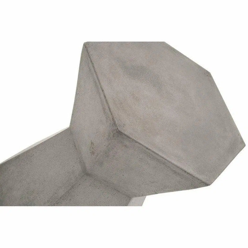 Round Bento Accent Table Slate Gray Concrete Outdoor Side Tables LOOMLAN By Essentials For Living