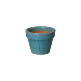 Round Ceramic Flower Pot Outdoor Planters LOOMLAN By Emissary