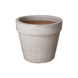 Round Ceramic Flower Pot Outdoor Planters LOOMLAN By Emissary