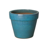 Round Ceramic Flower Pot Outdoor Planters LOOMLAN By Emissary