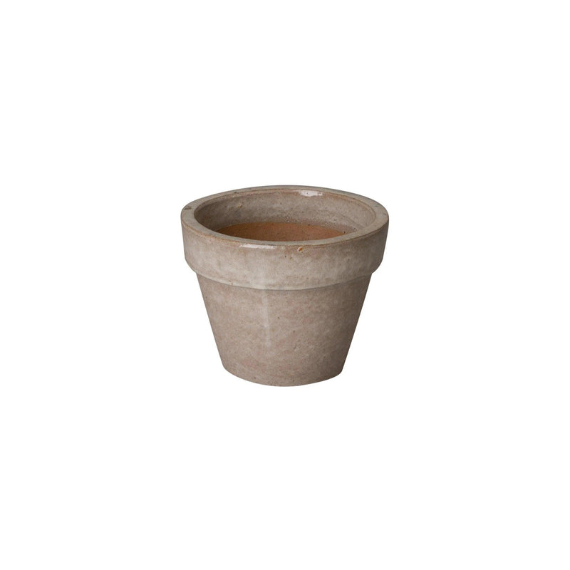 Round Ceramic Flower Pot Outdoor Planters LOOMLAN By Emissary