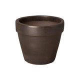 Round Ceramic Flower Pot Outdoor Planters LOOMLAN By Emissary