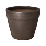 Round Ceramic Flower Pot Outdoor Planters LOOMLAN By Emissary