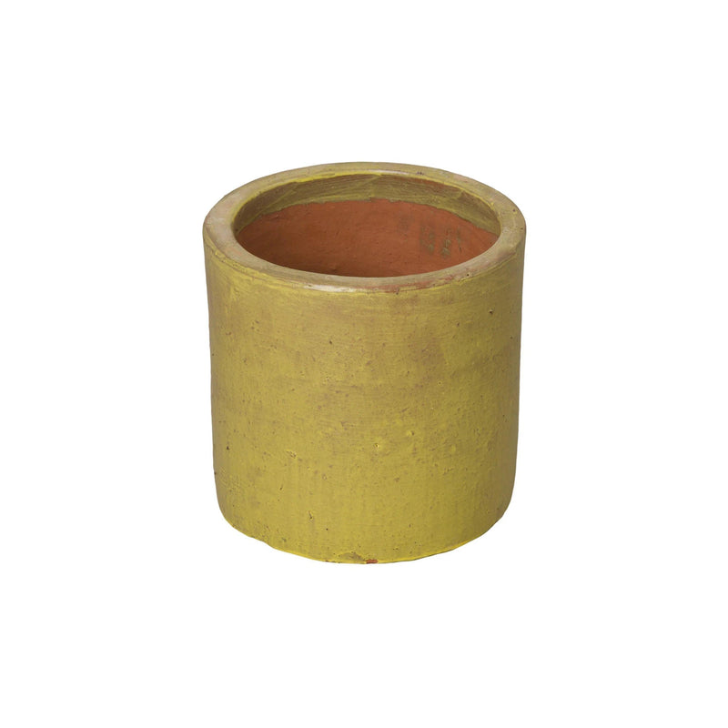 Round Cylinder Ceramic Planter Outdoor Planters LOOMLAN By Emissary