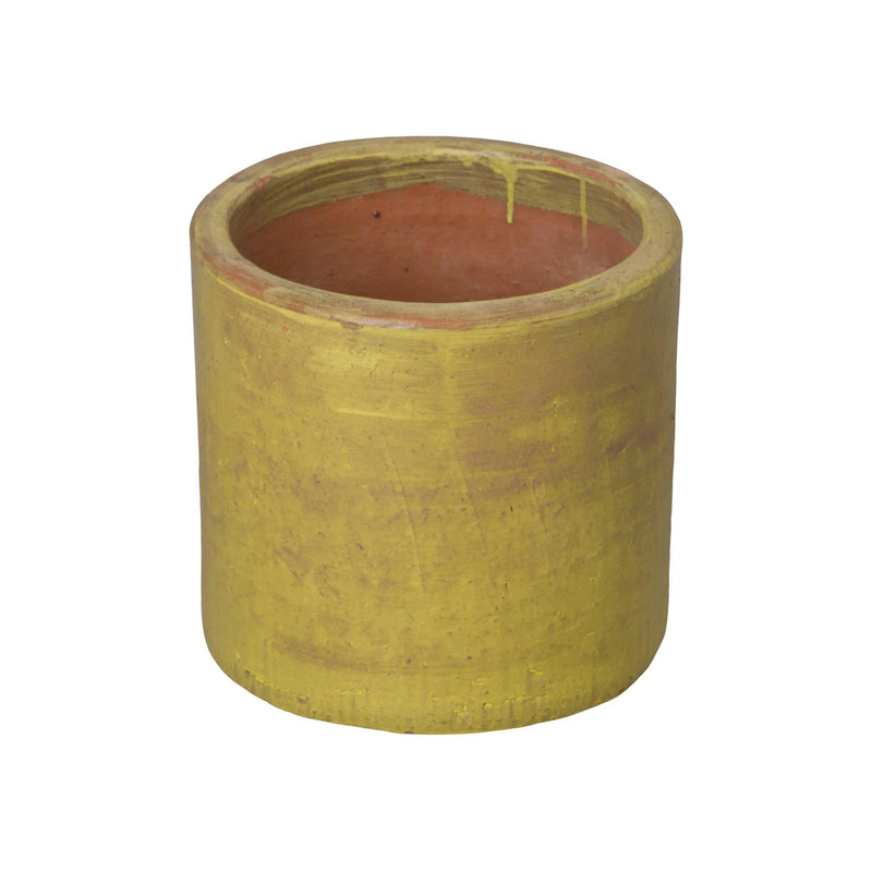 Round Cylinder Ceramic Planter Outdoor Planters LOOMLAN By Emissary