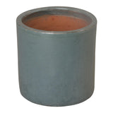 Round Cylinder Ceramic Planter Outdoor Planters LOOMLAN By Emissary