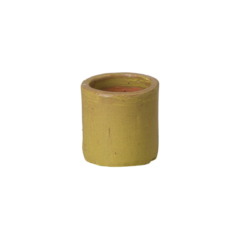 Round Cylinder Ceramic Planter Outdoor Planters LOOMLAN By Emissary