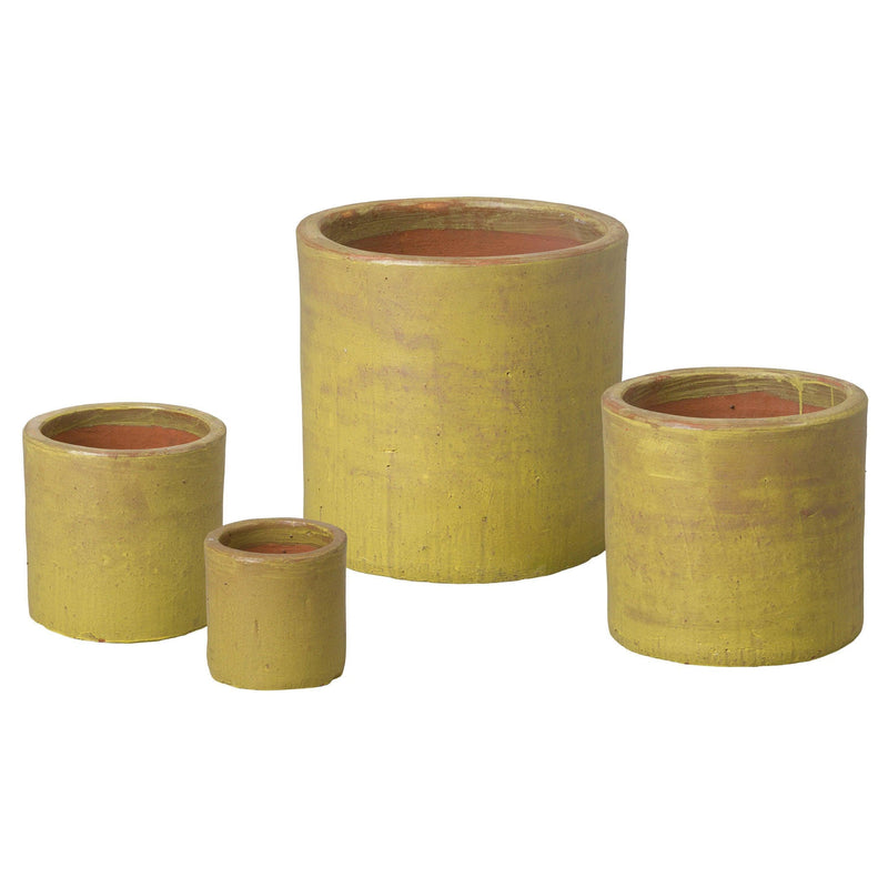 Round Cylinder Ceramic Planter Outdoor Planters LOOMLAN By Emissary