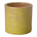 Round Cylinder Ceramic Planter Outdoor Planters LOOMLAN By Emissary