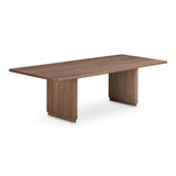 Round Off Wood Large Rectangular Dining Table Dining Tables LOOMLAN By Moe's Home