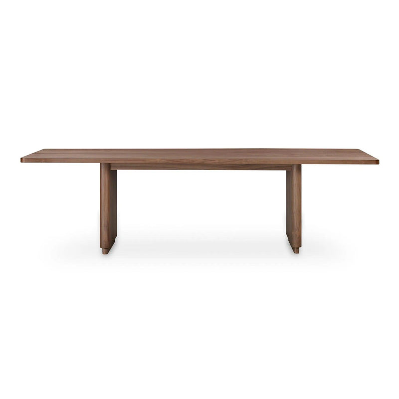 Round Off Wood Large Rectangular Dining Table Dining Tables LOOMLAN By Moe's Home