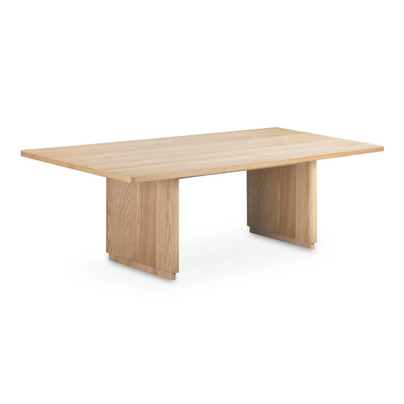 Round Off Wood Large Rectangular Dining Table Dining Tables LOOMLAN By Moe's Home