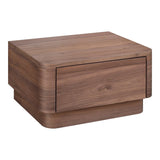 Round Off Wood Nightstand Nightstands LOOMLAN By Moe's Home