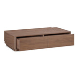 Round Off Wood Rectangular Coffee Table Coffee Tables LOOMLAN By Moe's Home