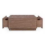 Round Off Wood Rectangular Coffee Table Coffee Tables LOOMLAN By Moe's Home