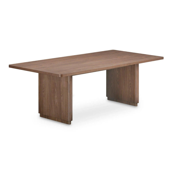 Round Off Wood Small Rectangular Dining Table Dining Tables LOOMLAN By Moe's Home