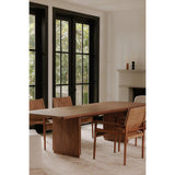 Round Off Wood Small Rectangular Dining Table Dining Tables LOOMLAN By Moe's Home