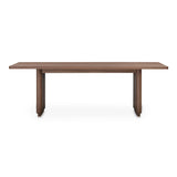 Round Off Wood Small Rectangular Dining Table Dining Tables LOOMLAN By Moe's Home