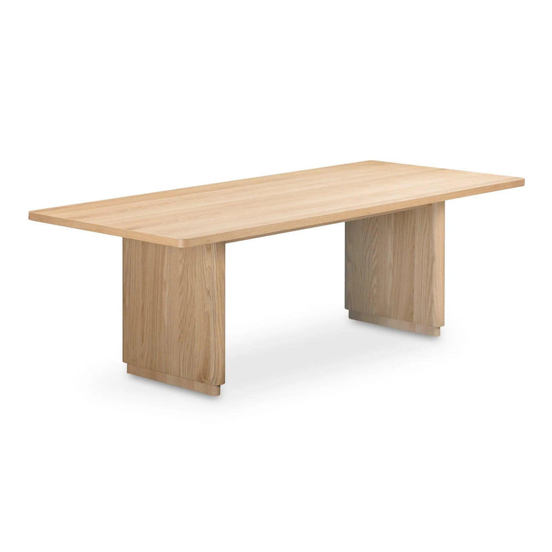 Round Off Wood Small Rectangular Dining Table Dining Tables LOOMLAN By Moe's Home